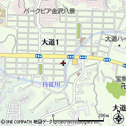 神奈川県横浜市金沢区大道2丁目17周辺の地図