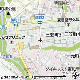 岐阜県多治見市三笠町周辺の地図