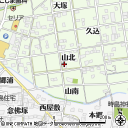 愛知県一宮市瀬部山北55周辺の地図