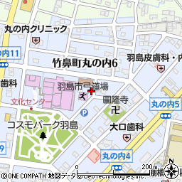 羽島市役所　老人福祉センター周辺の地図