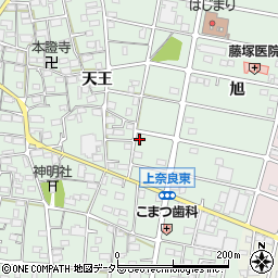 愛知県江南市上奈良町天王301周辺の地図