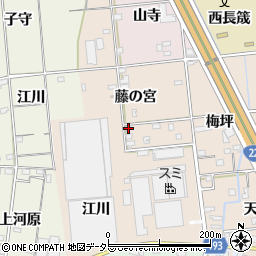 愛知県一宮市佐千原藤の宮54周辺の地図