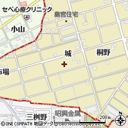 愛知県江南市島宮町（城）周辺の地図