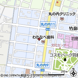 岐阜県羽島市竹鼻町丸の内10丁目周辺の地図
