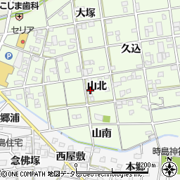 愛知県一宮市瀬部山北54周辺の地図
