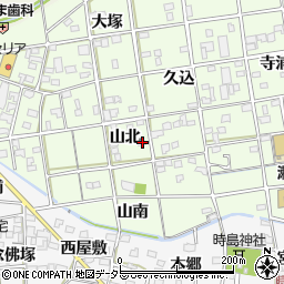 愛知県一宮市瀬部山北53周辺の地図