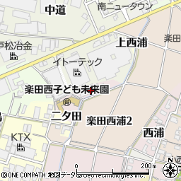愛知県犬山市二タ田周辺の地図