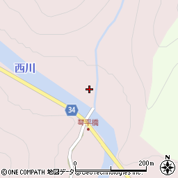 京都府南丹市美山町豊郷芝周辺の地図