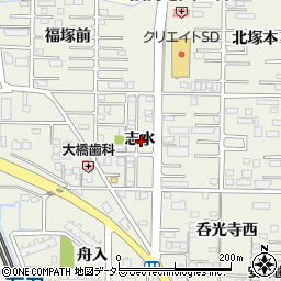 愛知県一宮市今伊勢町馬寄志水周辺の地図