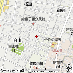 愛知県江南市赤童子町白山34周辺の地図