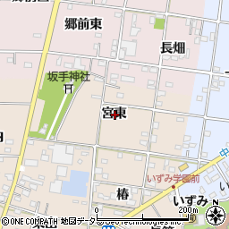 愛知県一宮市佐千原宮東周辺の地図