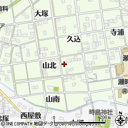 愛知県一宮市瀬部山北40周辺の地図