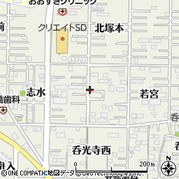 愛知県一宮市今伊勢町馬寄周辺の地図