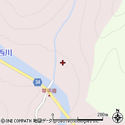 京都府南丹市美山町豊郷東尻周辺の地図