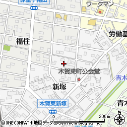 愛知県江南市木賀東町（新塚）周辺の地図