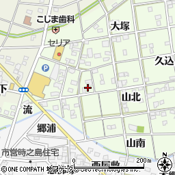 愛知県一宮市瀬部山北24周辺の地図