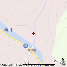 京都府南丹市美山町豊郷松尾谷周辺の地図
