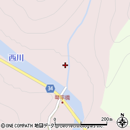 京都府南丹市美山町豊郷（松尾谷）周辺の地図