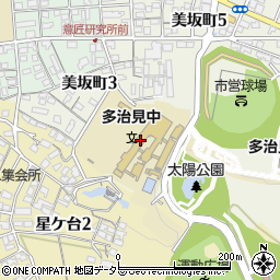 多治見市立多治見中学校周辺の地図