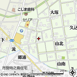 愛知県一宮市瀬部山北5-1周辺の地図