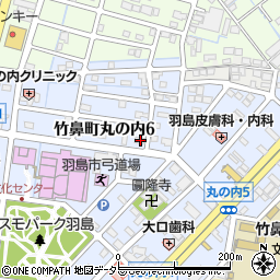 岐阜県羽島市竹鼻町丸の内6丁目147周辺の地図