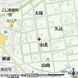 愛知県一宮市瀬部山北18周辺の地図
