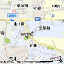 愛知県犬山市堂屋敷11-2周辺の地図