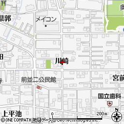 愛知県一宮市奥町川崎周辺の地図