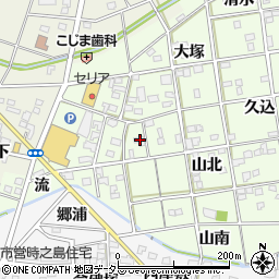 愛知県一宮市瀬部山北6周辺の地図