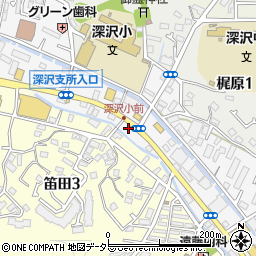 鎌倉深沢教会周辺の地図