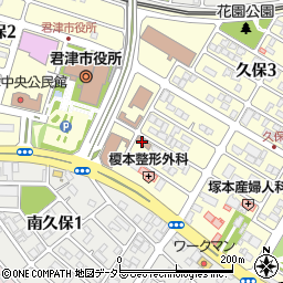 君津市久保青年館周辺の地図
