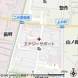 愛知県犬山市上小針周辺の地図