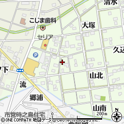 愛知県一宮市瀬部山北4周辺の地図