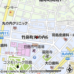 岐阜県羽島市竹鼻町丸の内6丁目140周辺の地図