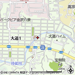 神奈川県横浜市金沢区大道1丁目46周辺の地図