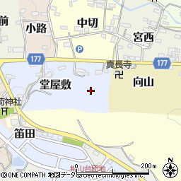 愛知県犬山市堂屋敷周辺の地図