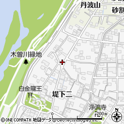 愛知県一宮市奥町堤下一267周辺の地図