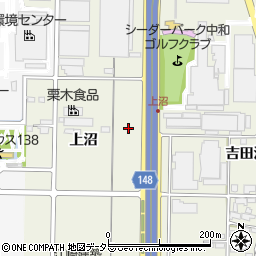愛知県一宮市今伊勢町馬寄上沼周辺の地図