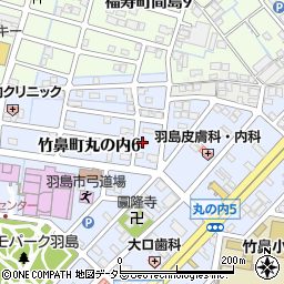 岐阜県羽島市竹鼻町丸の内6丁目123周辺の地図