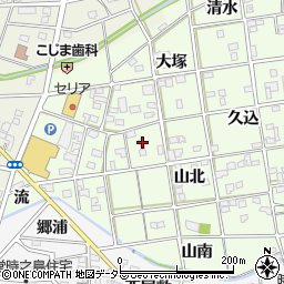 愛知県一宮市瀬部山北8周辺の地図