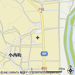 京都府綾部市小西町内田周辺の地図