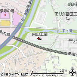 内山工業株式会社　茅ヶ崎工場周辺の地図