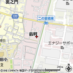 愛知県犬山市藪畔77-8周辺の地図