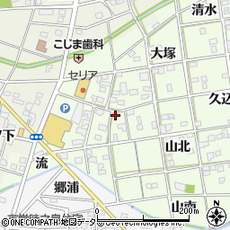 愛知県一宮市瀬部山北76周辺の地図