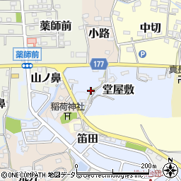 愛知県犬山市堂屋敷14周辺の地図