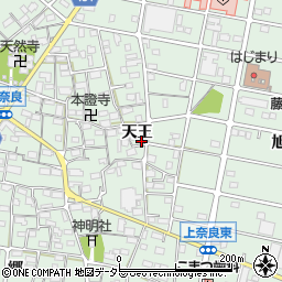愛知県江南市上奈良町天王92周辺の地図