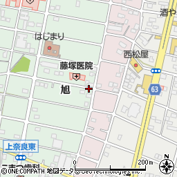 愛知県江南市上奈良町旭周辺の地図