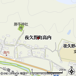 京都府福知山市夜久野町高内周辺の地図