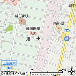 愛知県江南市上奈良町（旭）周辺の地図