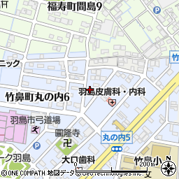 岐阜県羽島市竹鼻町丸の内6丁目91周辺の地図